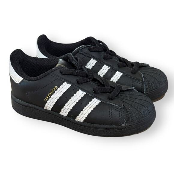 Adidas Superstar I Toddlers Shoes Core Black-Cloud White Size 9k - Picture 1 of 8